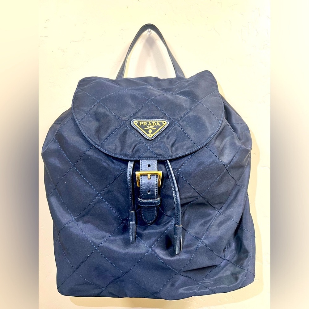 Prada Backpack Tessuto Quilted Nylon Backpack